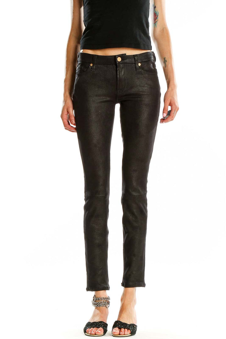 Black Coated Skinny Jeans