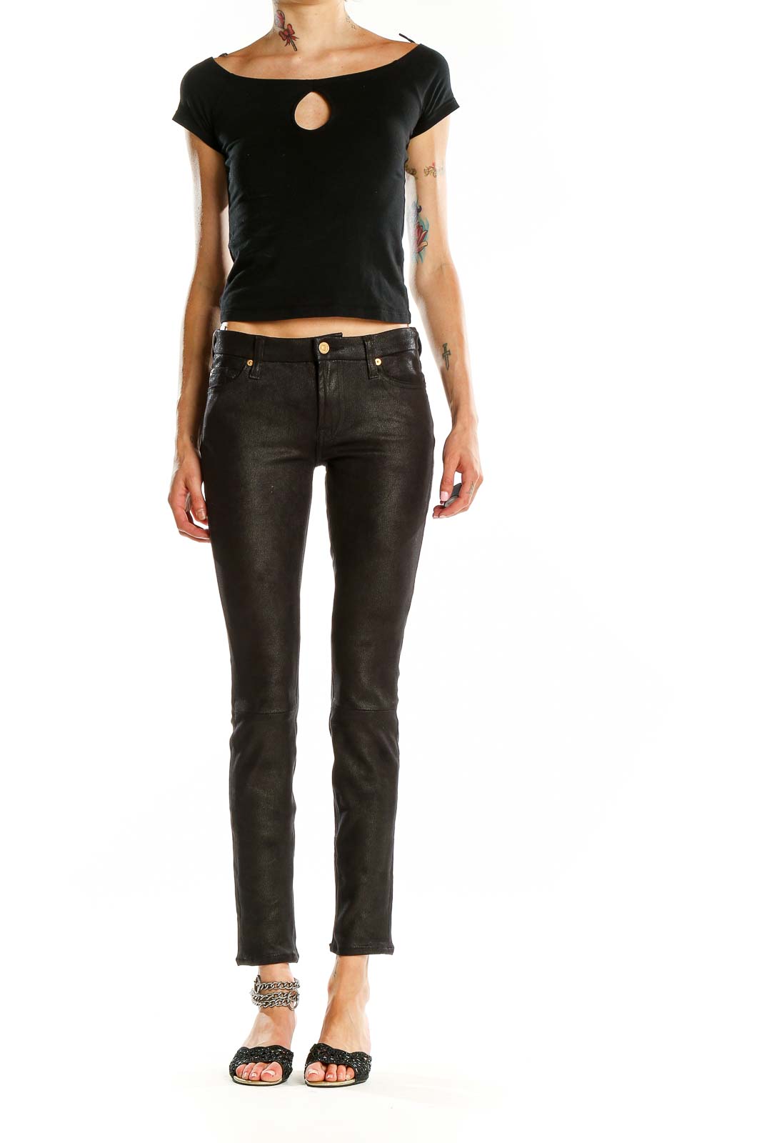 Black Coated Skinny Jeans