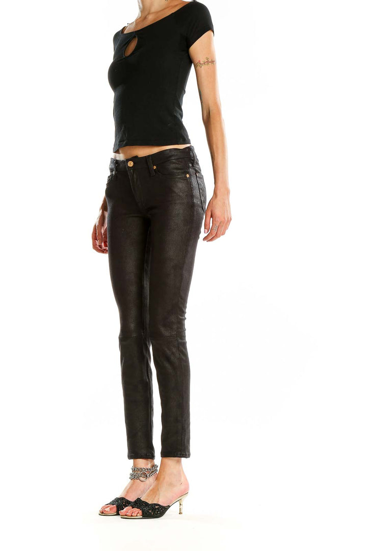 Black Coated Skinny Jeans