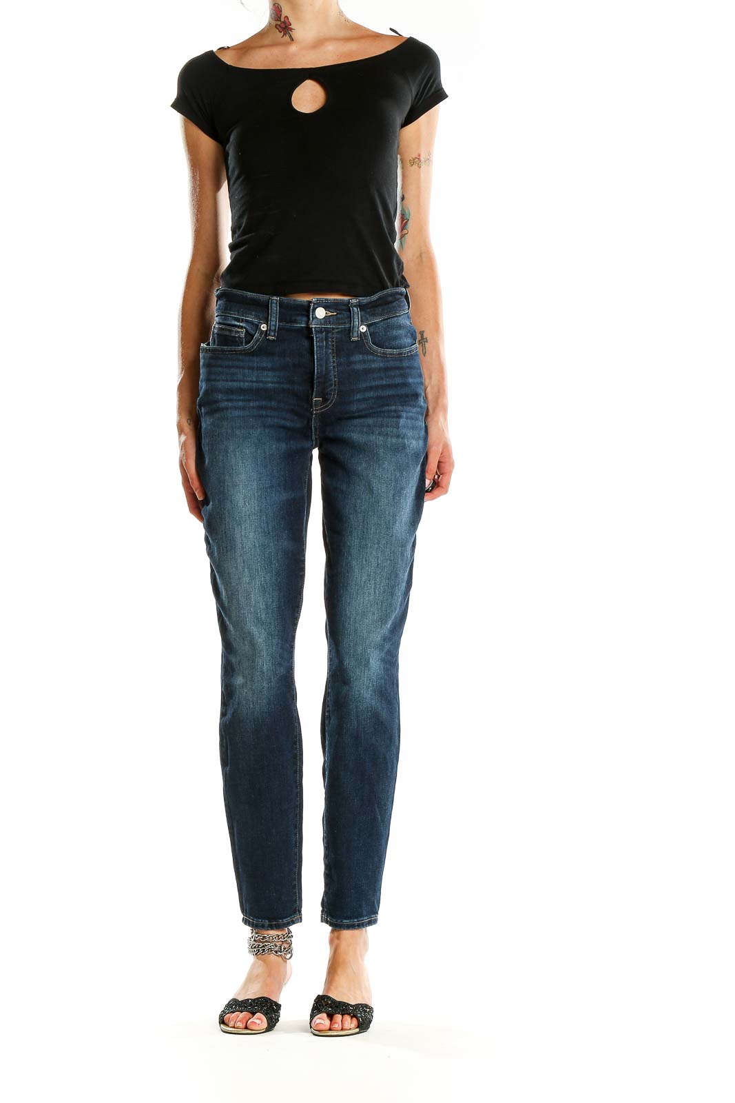 Blue Dark Rinse Jeans