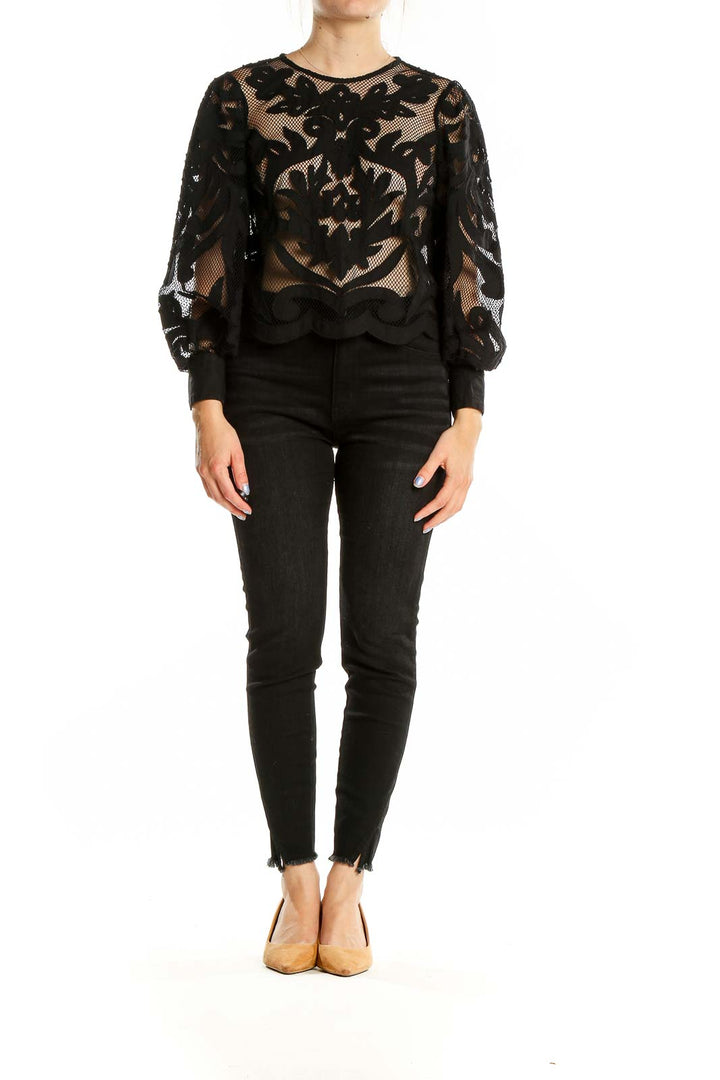 Black Lace Blouse