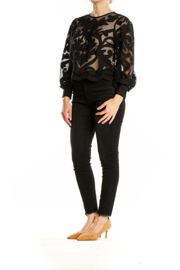 Black Lace Blouse