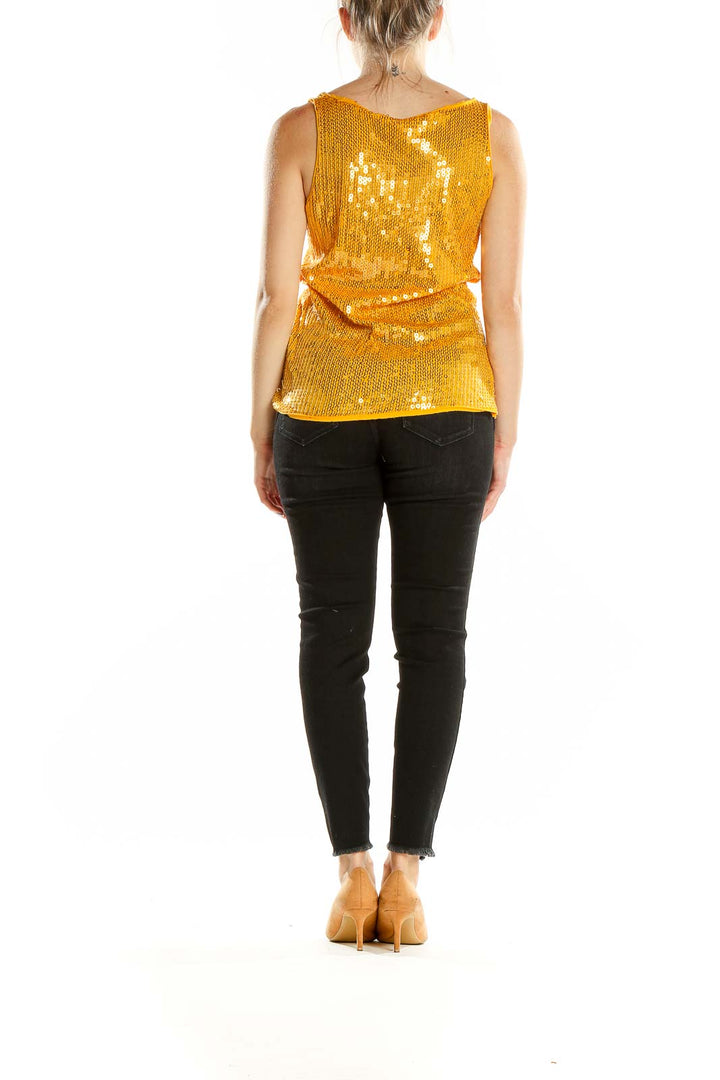 Yellow Sequin Tank Top