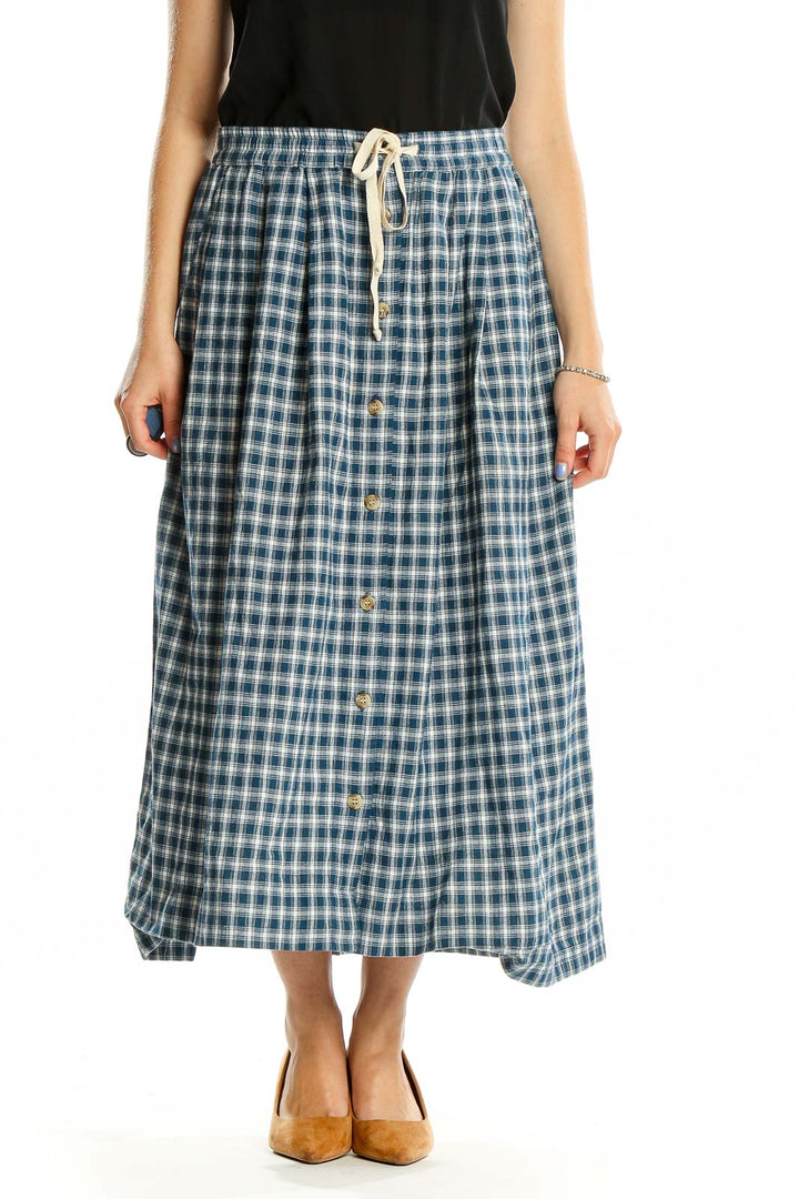 Blue Plaid Vintage Skirt