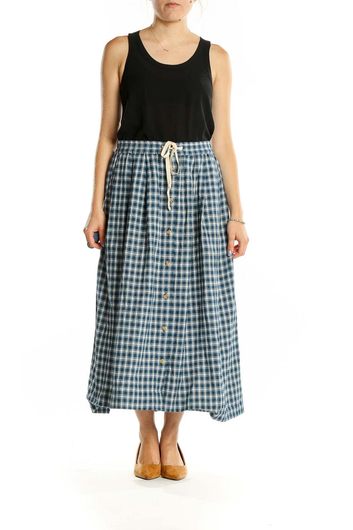 Blue Plaid Vintage Skirt