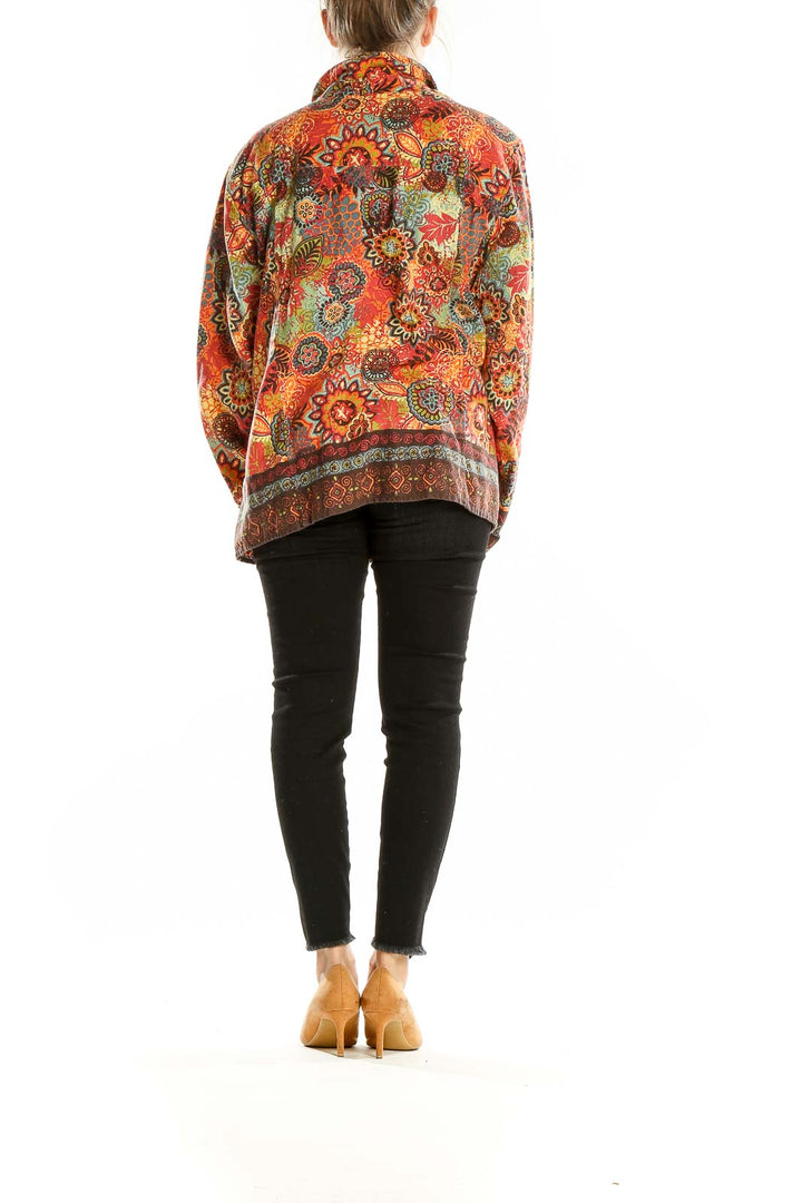 Multicolor Printed Retro Jacket