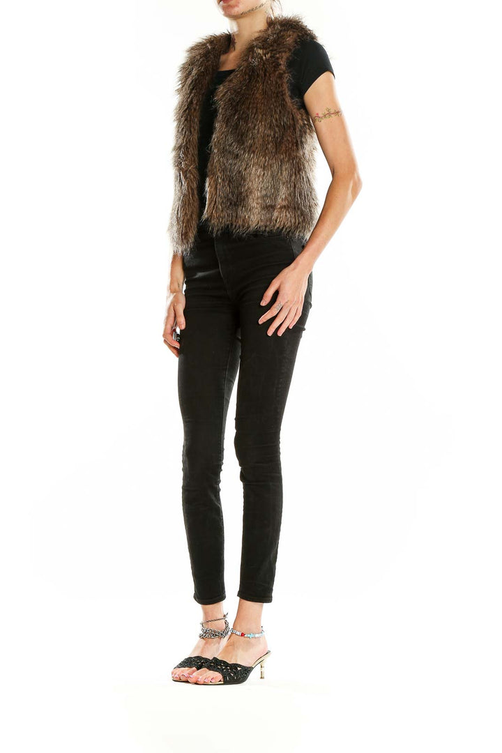 Brown Faux Fur Vest