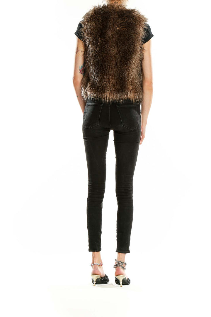 Brown Faux Fur Vest