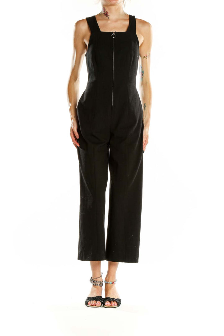 Black Solid Jumpsuit