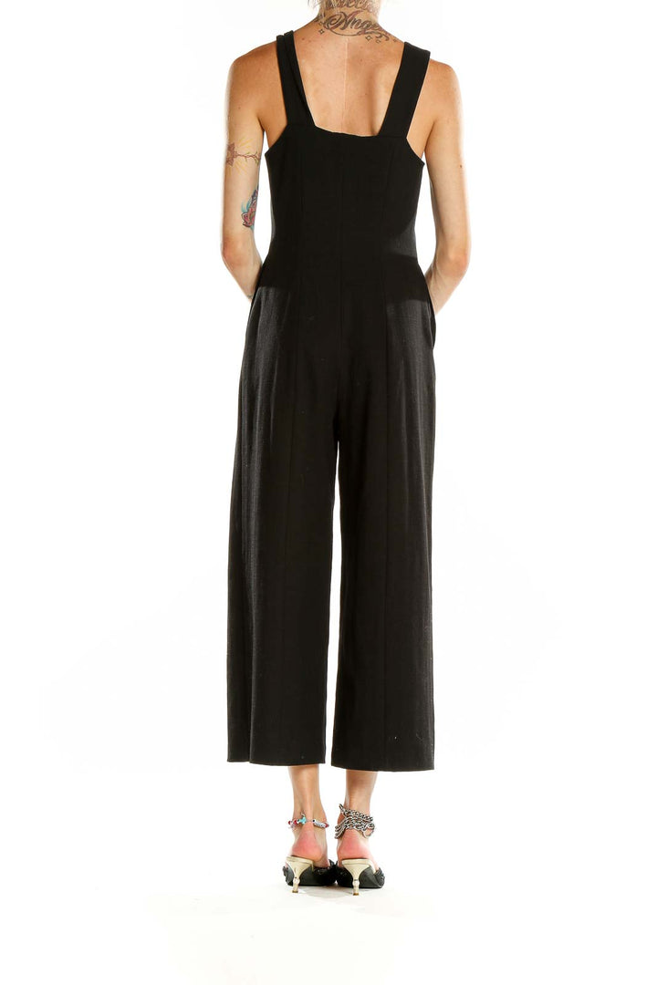 Black Solid Jumpsuit