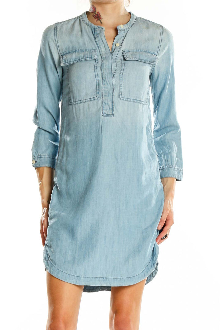 Blue Shirt Denim Dress