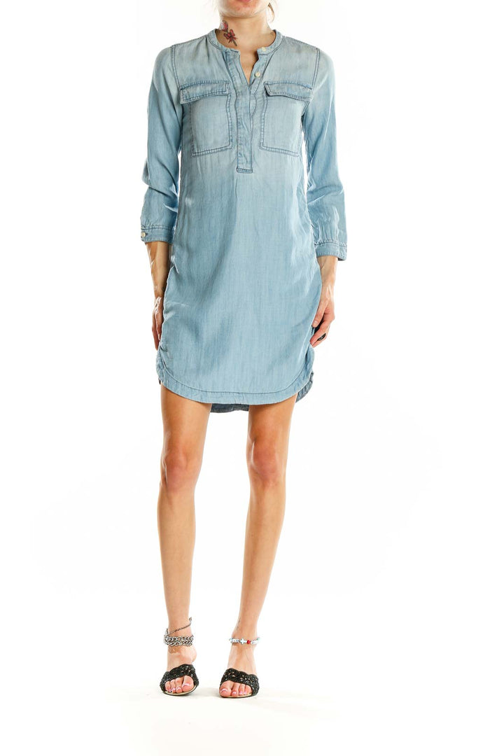 Blue Shirt Denim Dress