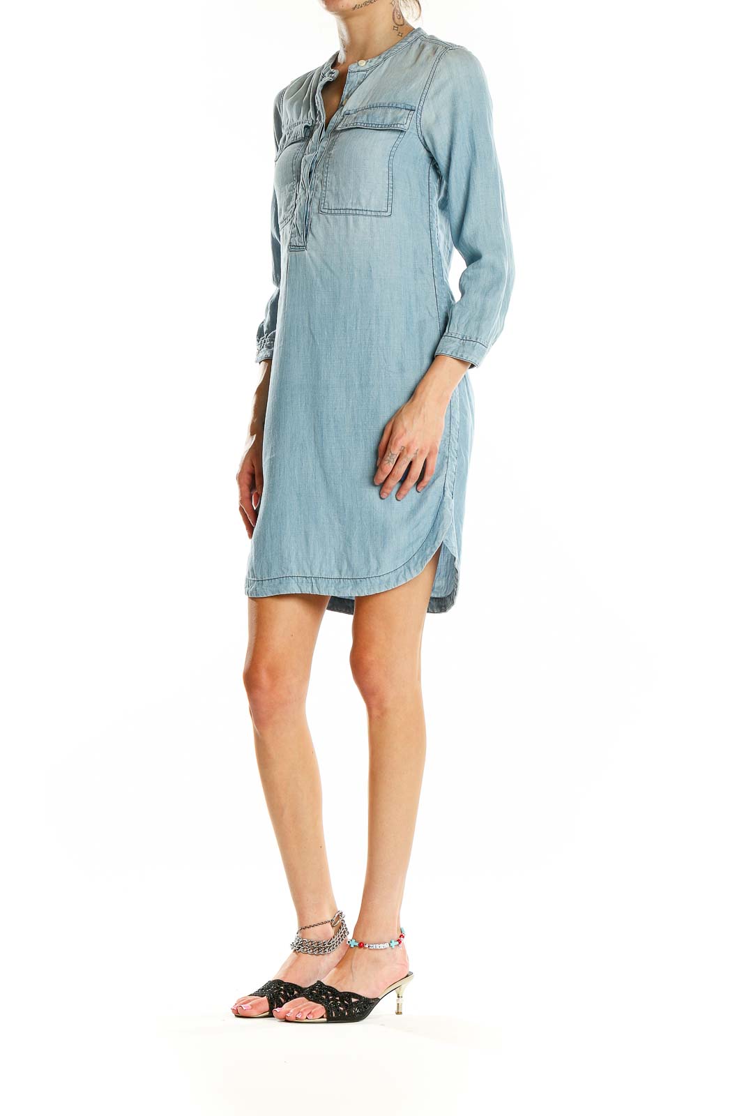 Blue Shirt Denim Dress