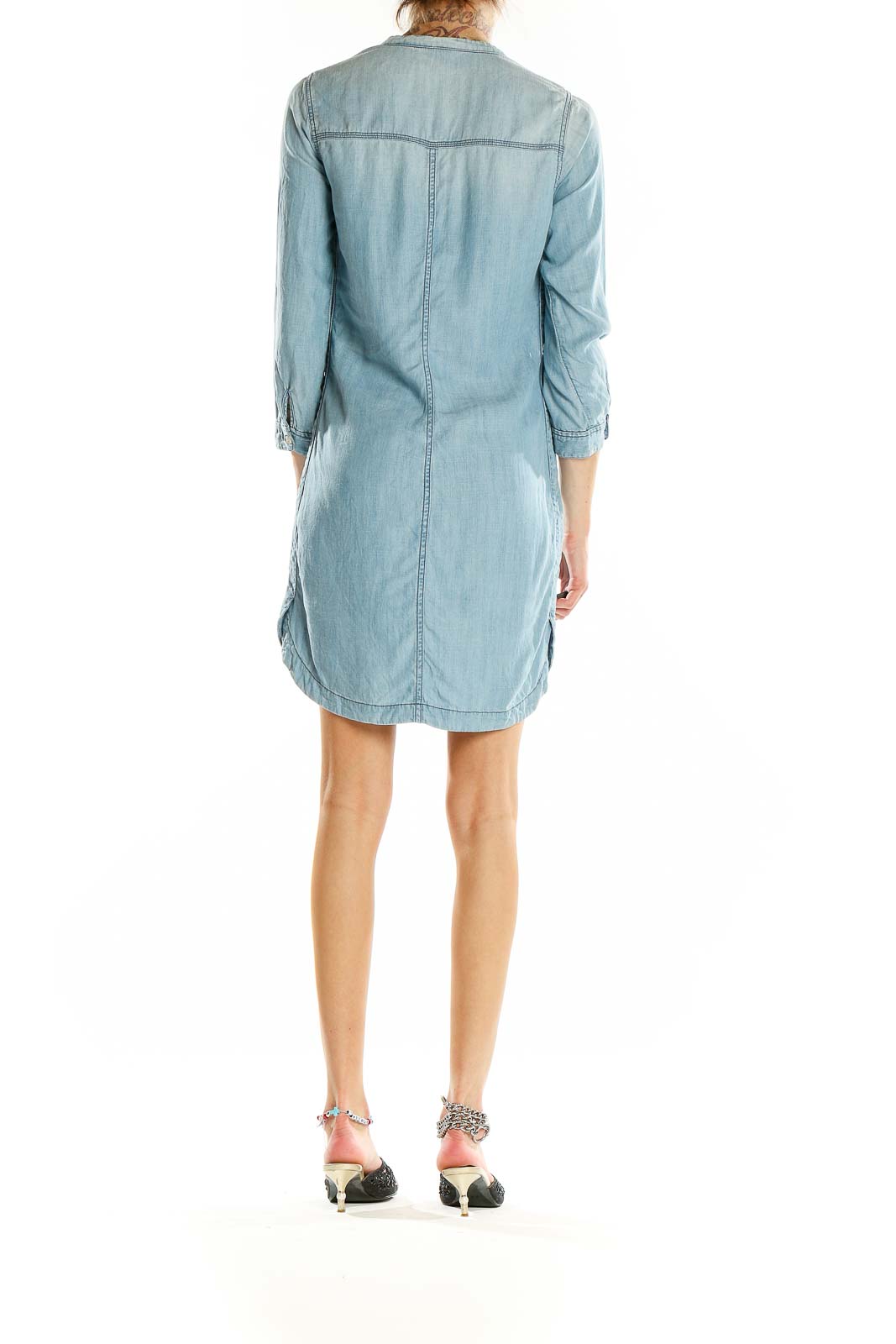 Blue Shirt Denim Dress