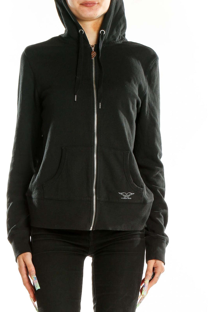 Black Hooded Sweatshirt