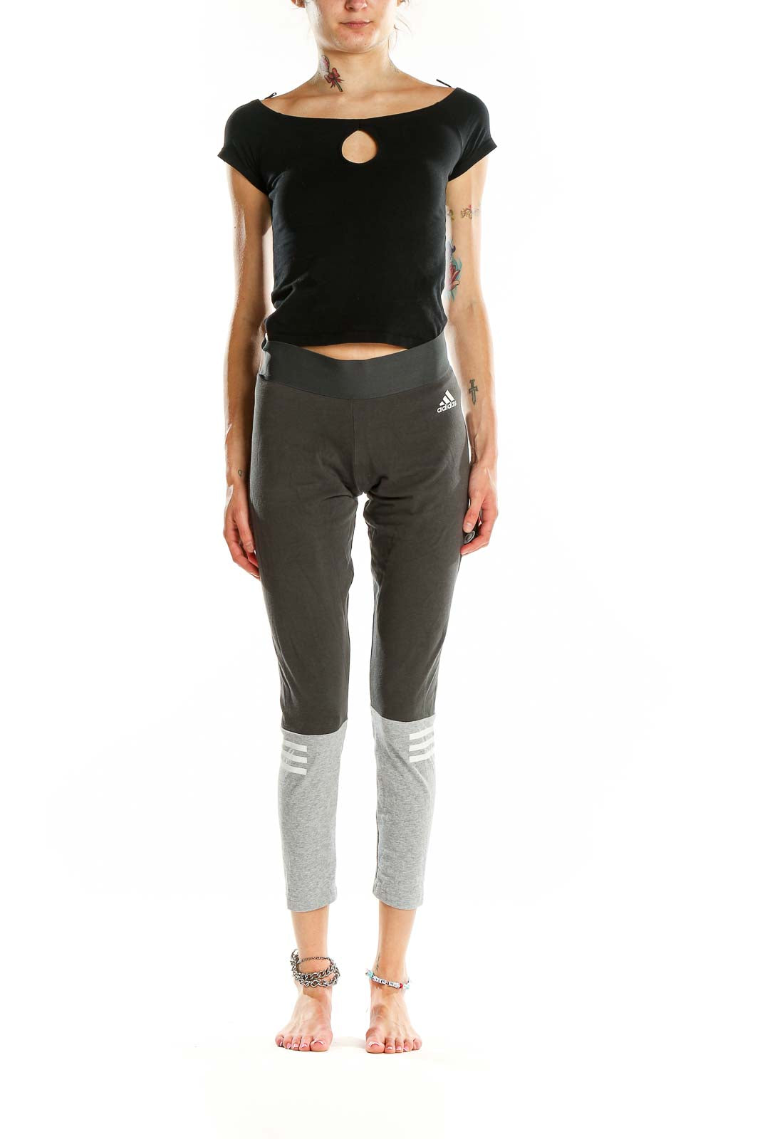 Gray Colorblock Leggings