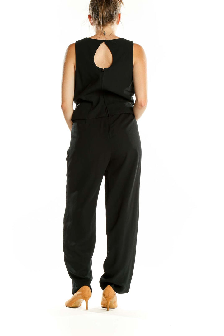 Black Solid Jumpsuit