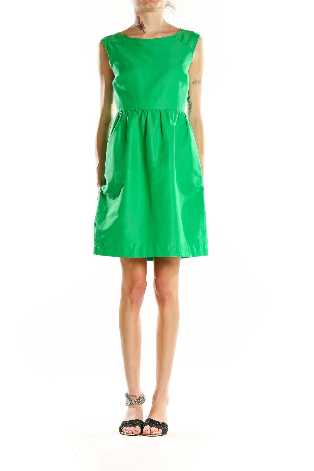 j crew green silk dress J. Crew Sophia Dress Silk Green size 12p. NWT