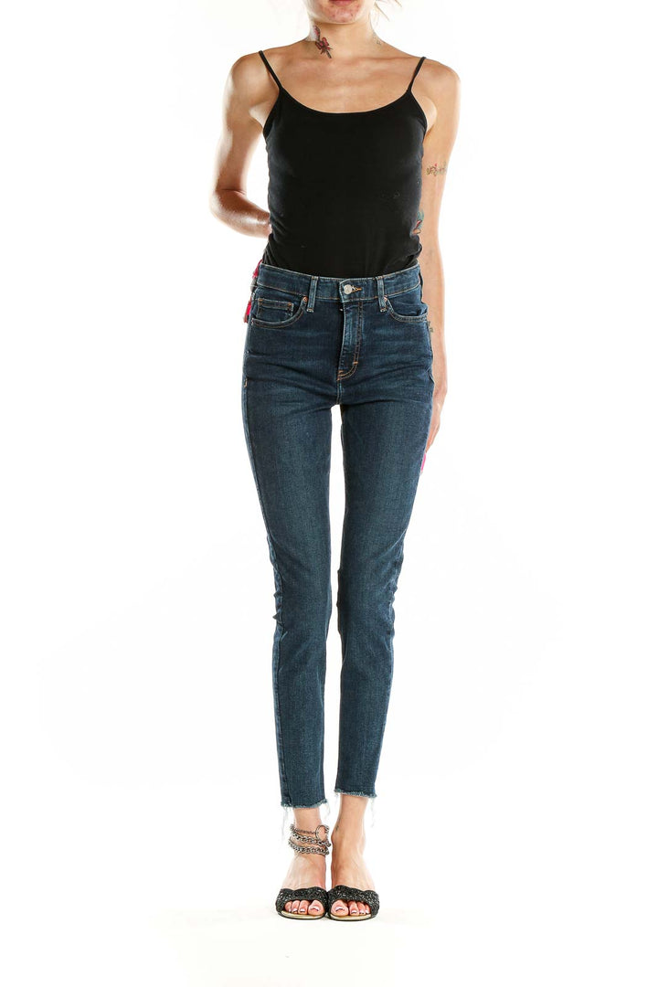 Blue Dark Rinse Skinny Jeans