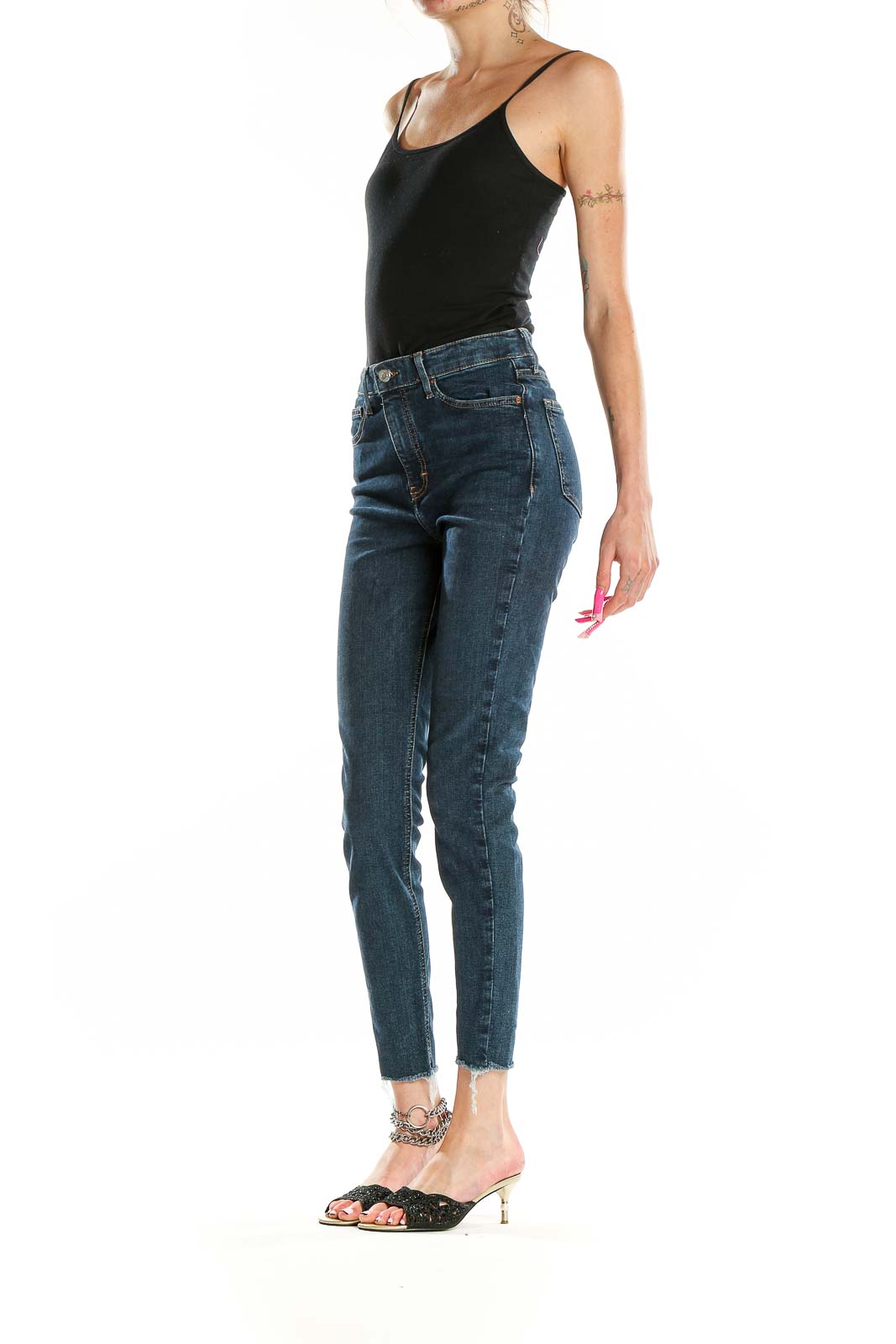 Blue Dark Rinse Skinny Jeans