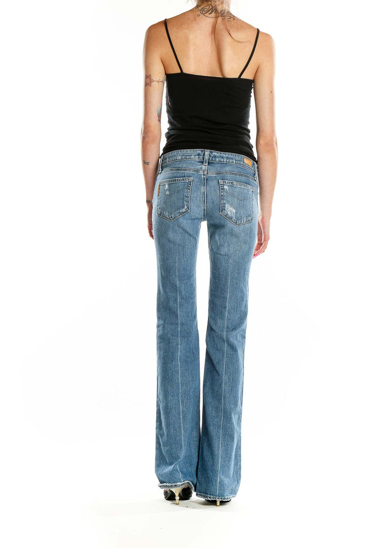 Blue Light Rinse Full Length Bootcut Jeans