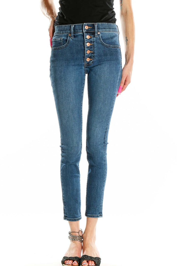 Blue High Rise Skinny Jeans