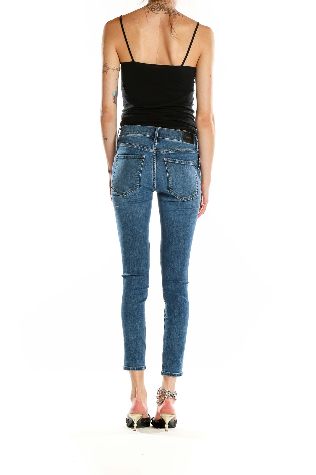 Blue High Rise Skinny Jeans