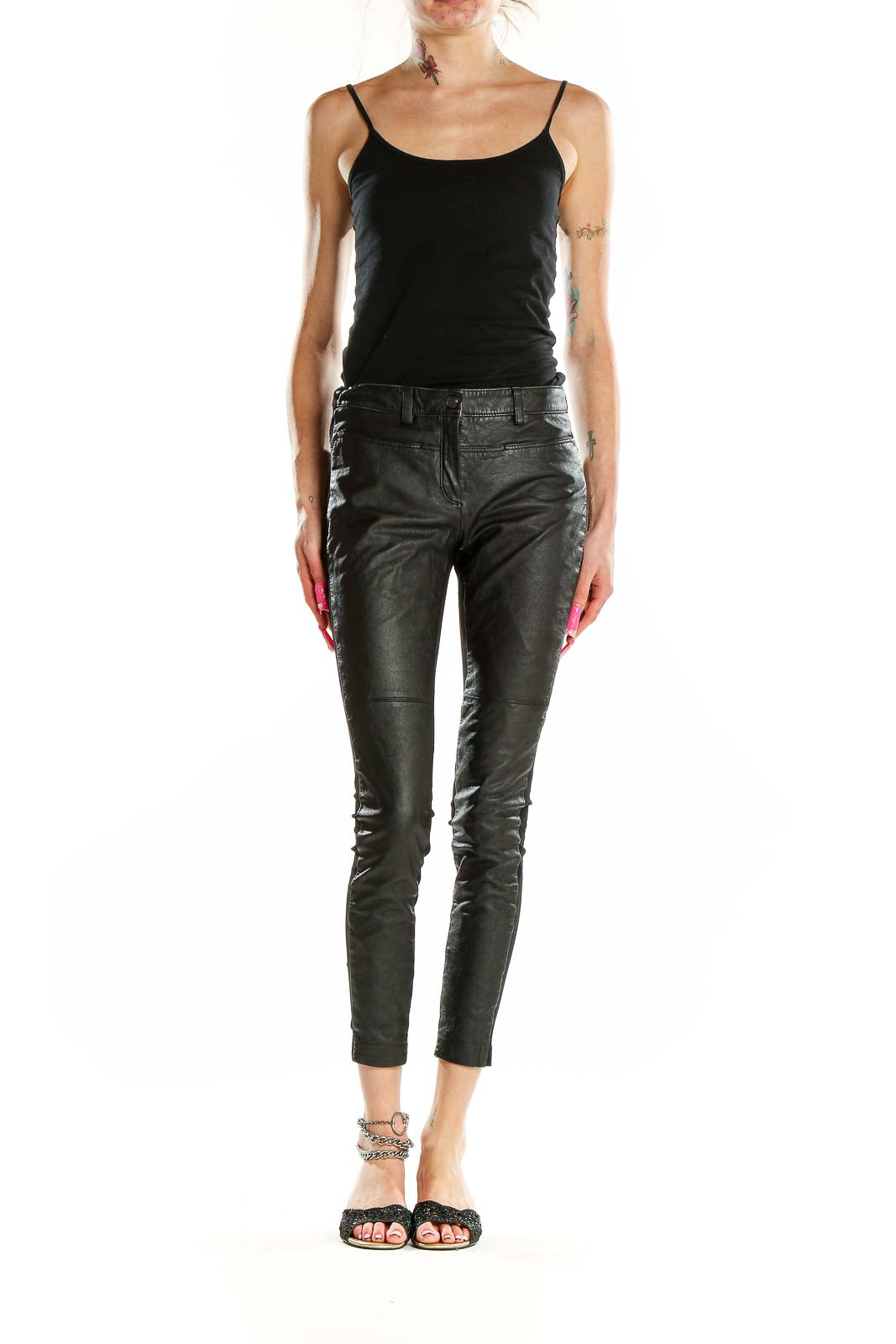 Black Skinny Leather Pants