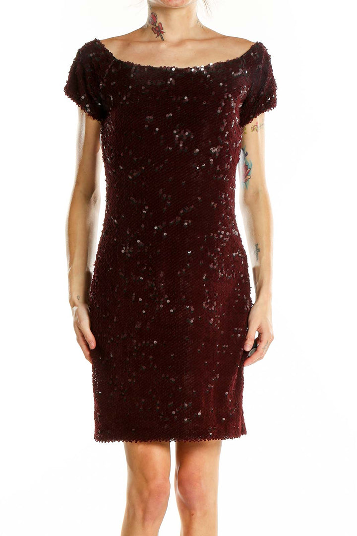 Red Sequin Glam Dress