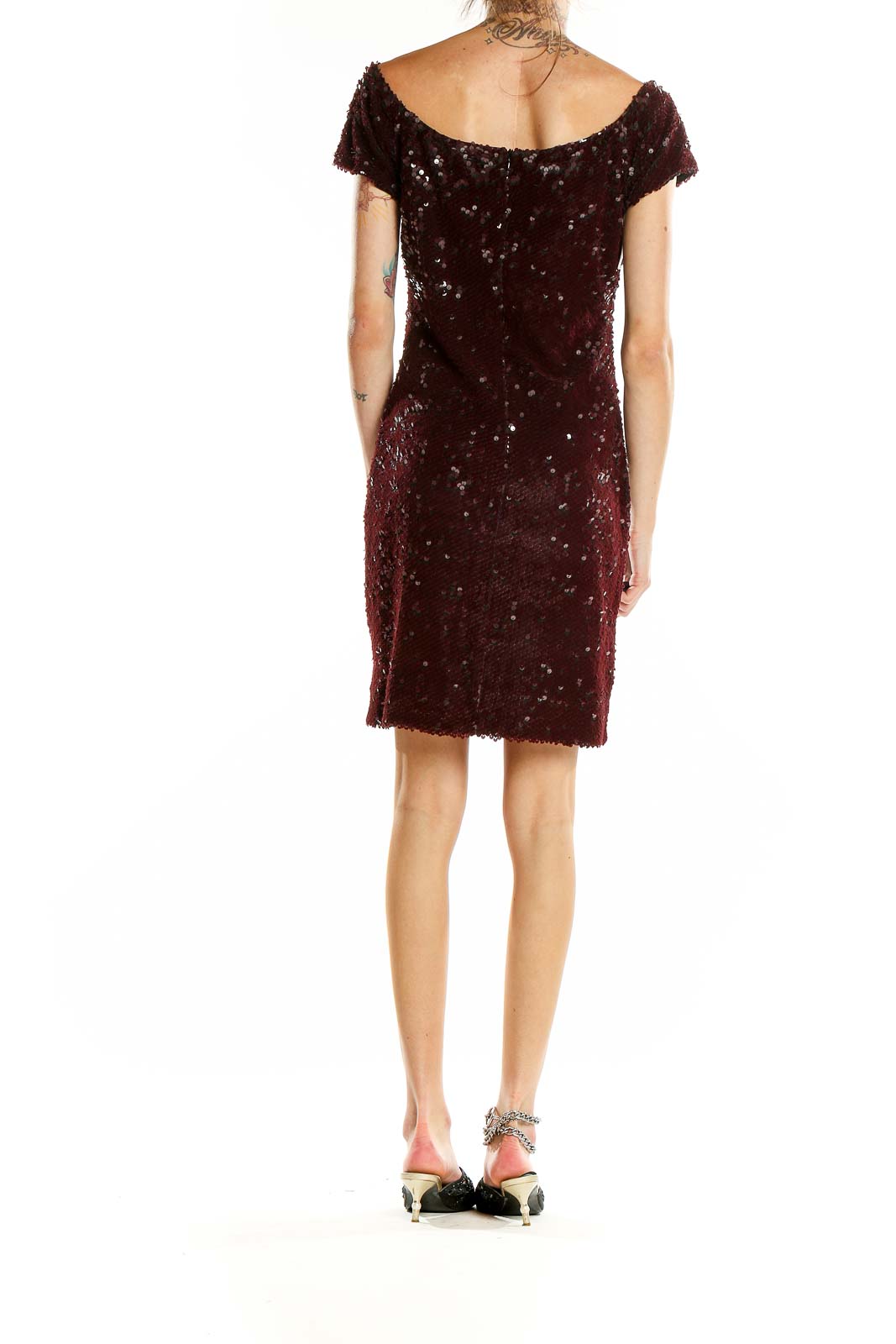 Red Sequin Glam Dress