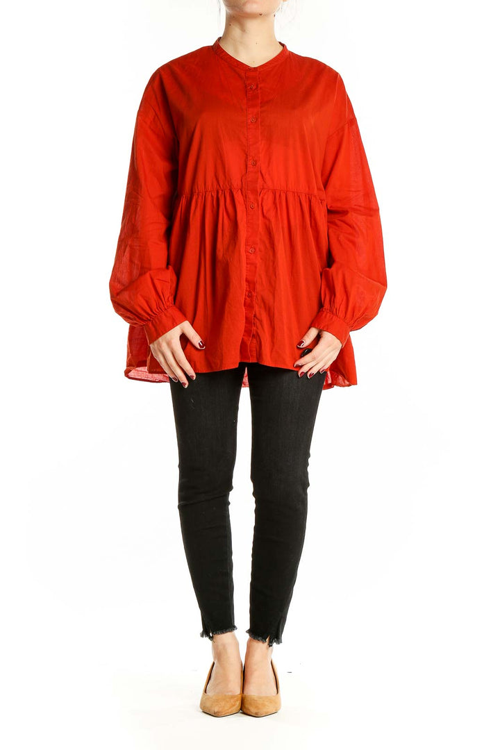 Red Long Sleeve Tunic