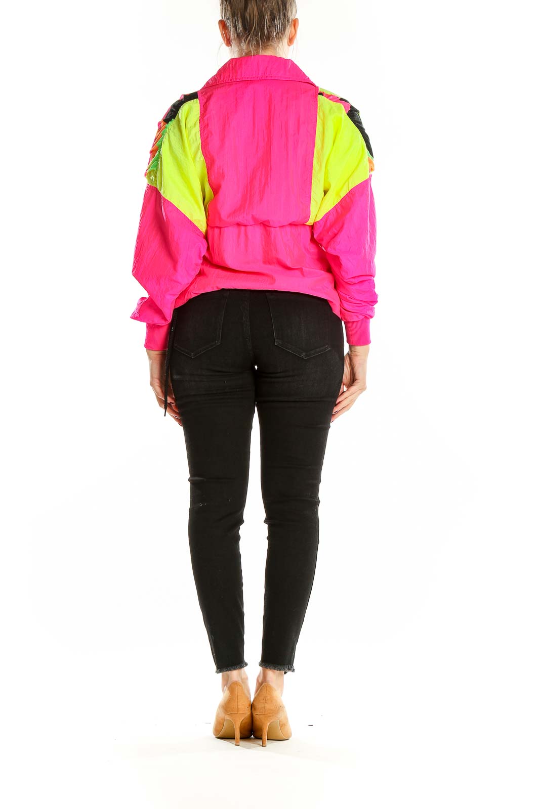 Pink Green Neon Vintage Windbreaker