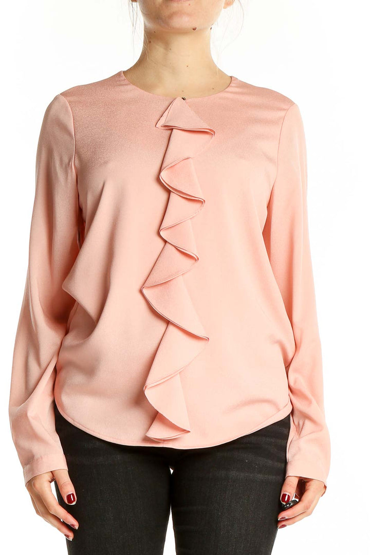 Pink Ruffle Blouse