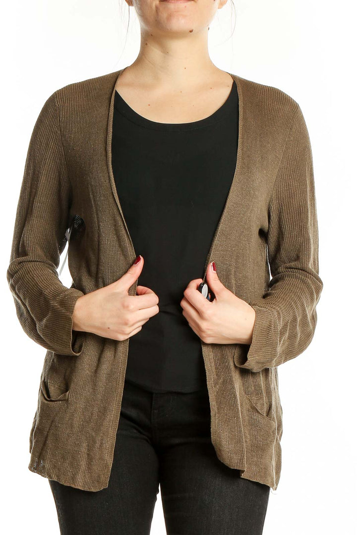 Green Brown Cardigan