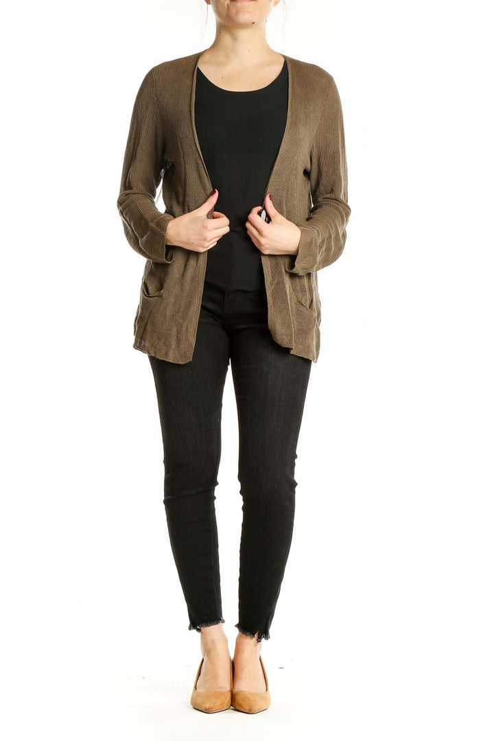 Green Brown Cardigan