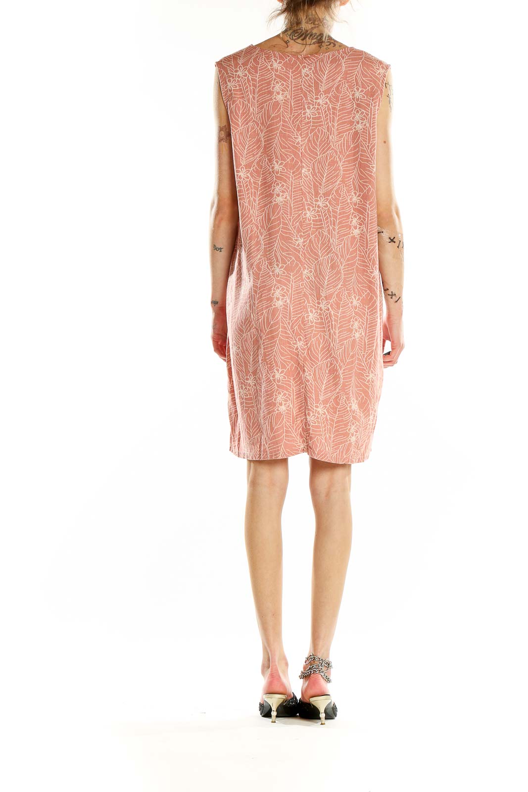 Pink Linen Blend Dress