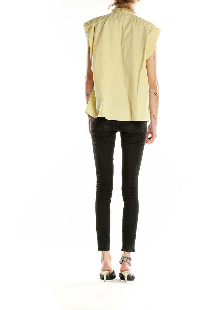 Yellow Mock Neck Top