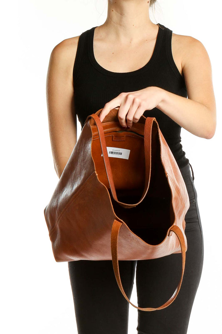 Brown Leather Tote Bag