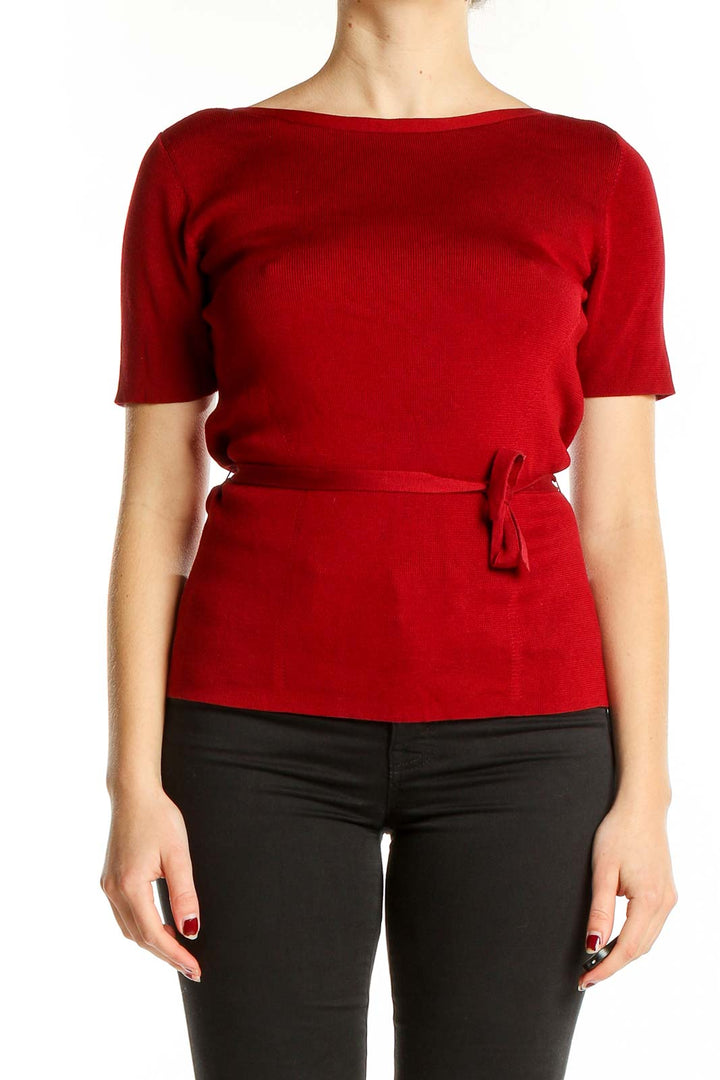 Red Silk Top