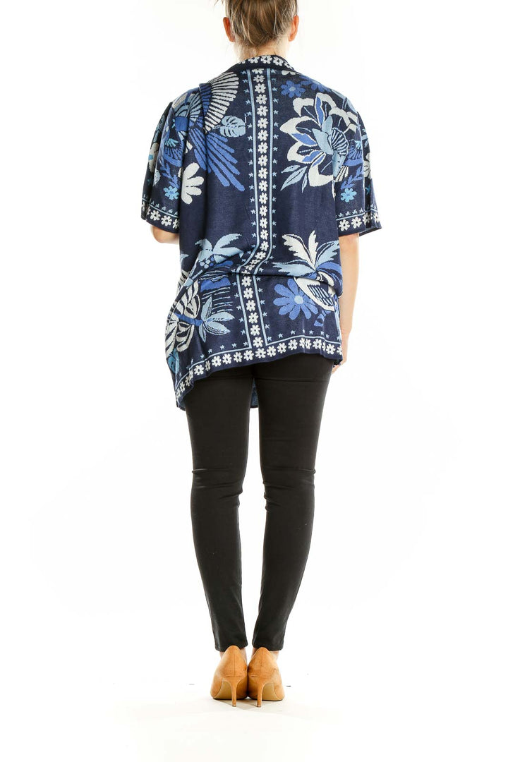 Blue Tropical Print Shirt