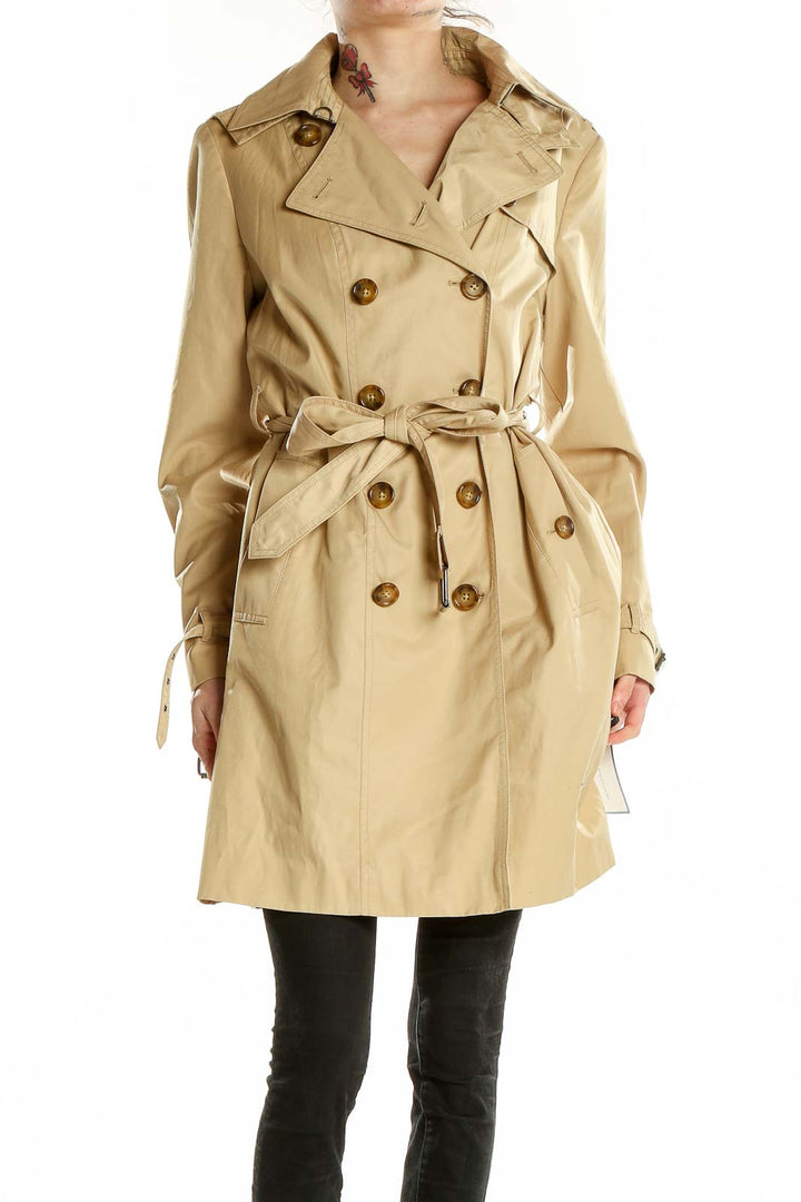 Neutral Double Breasted Trenchcoat