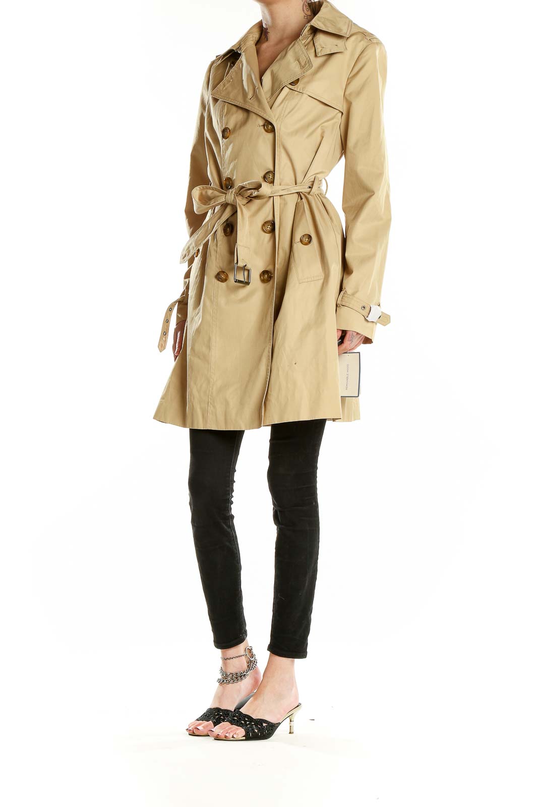 Neutral Double Breasted Trenchcoat