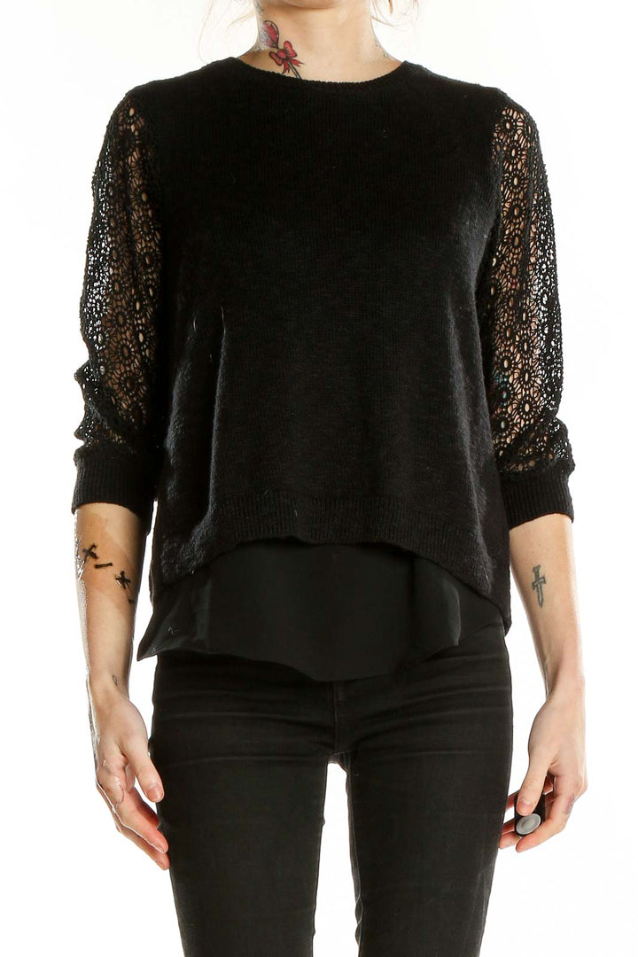 Black Lace Sweater