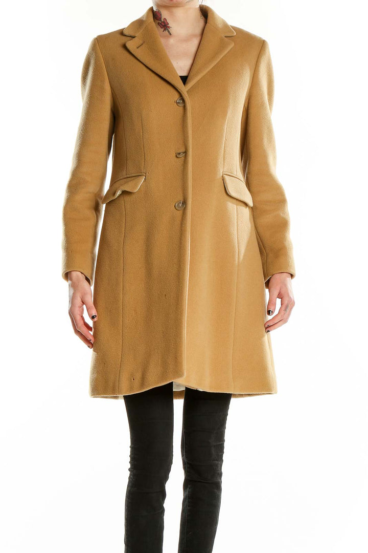 Tan Single Breasted Coat