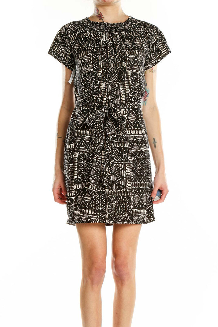 Gray Aztec Print Dress