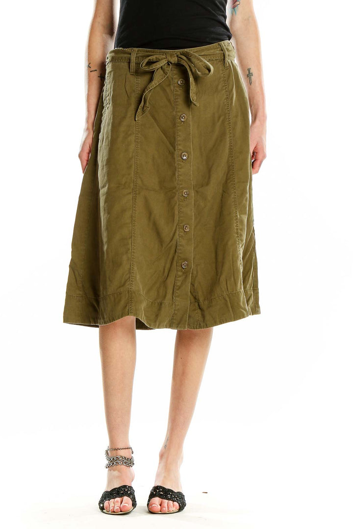 Green A-Line Skirt