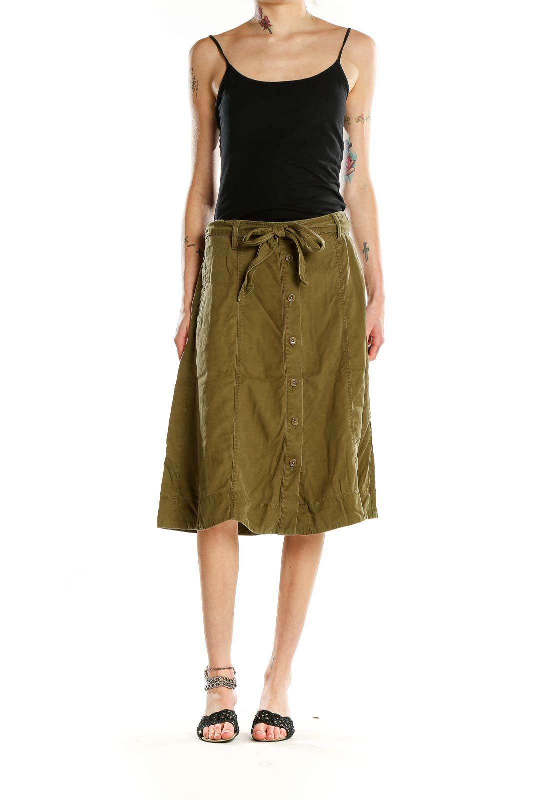 Green A-Line Skirt