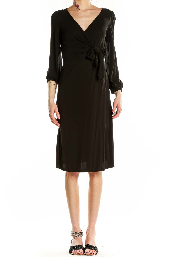 Black Classic Wrap Dress