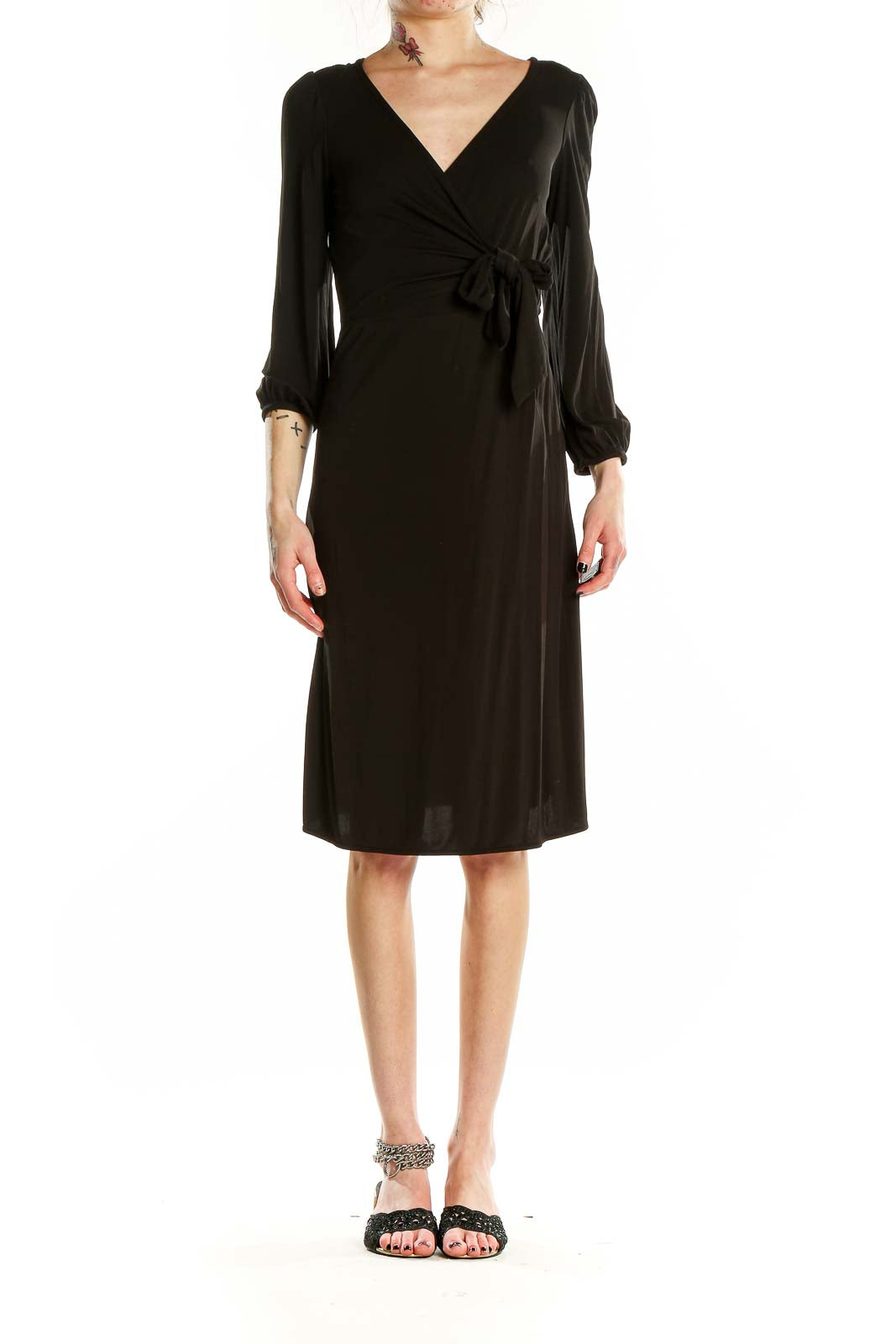 Black Classic Wrap Dress