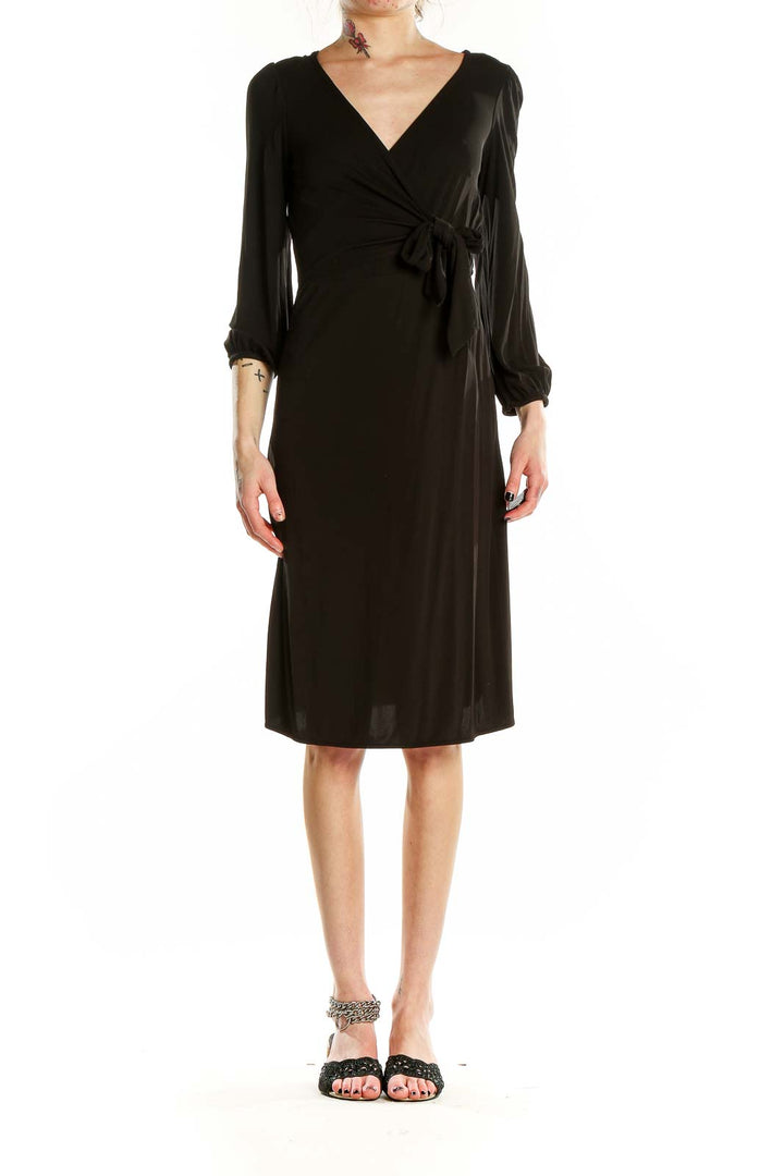 Black Classic Wrap Dress